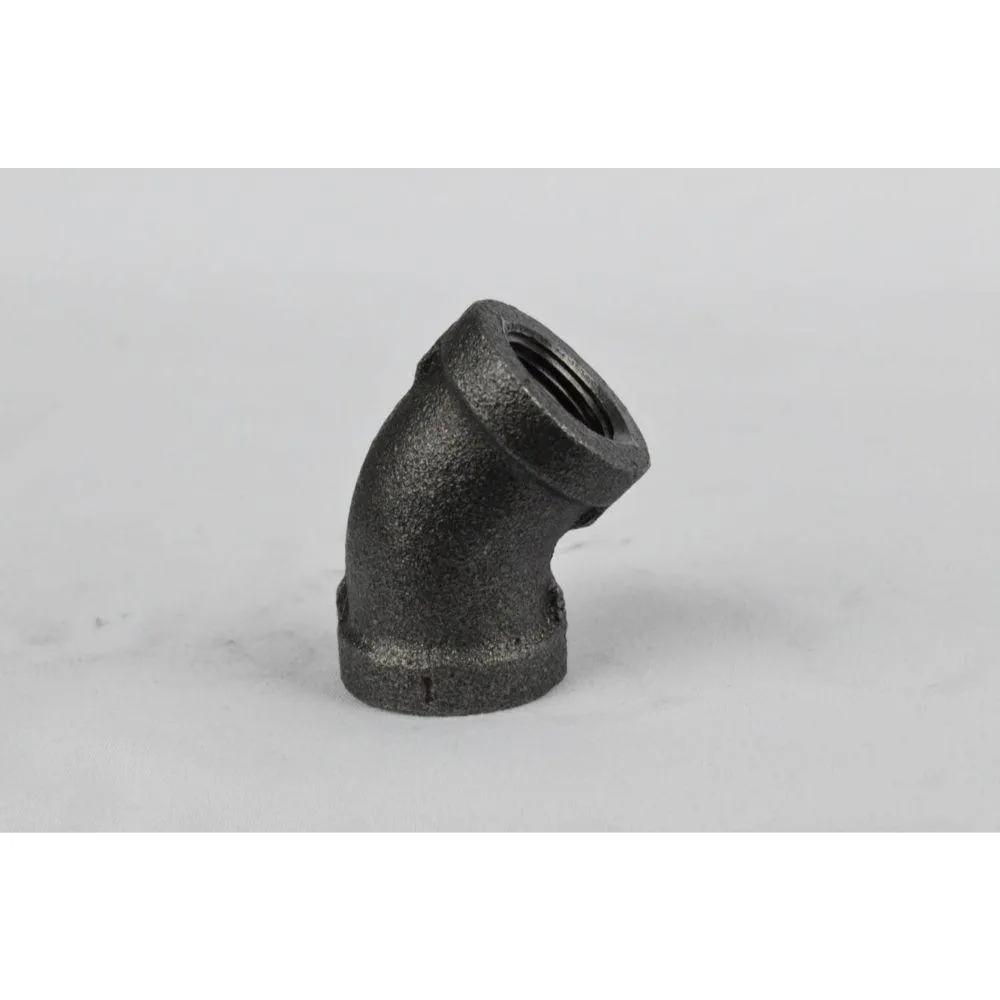 1-1/4" BLACK MALLEABLE IRON 45 ELBOW-ANVIL USA