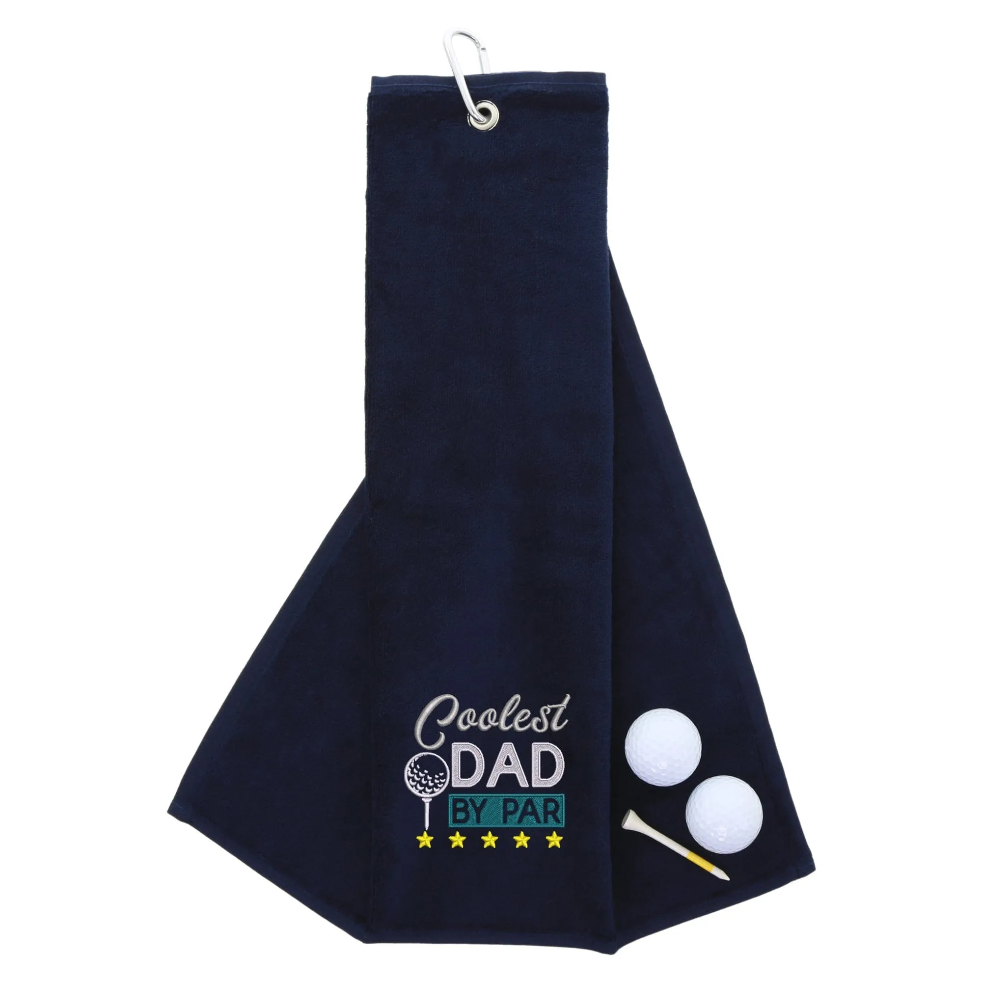 Coolest Dad By Par Novelty Golf Towel