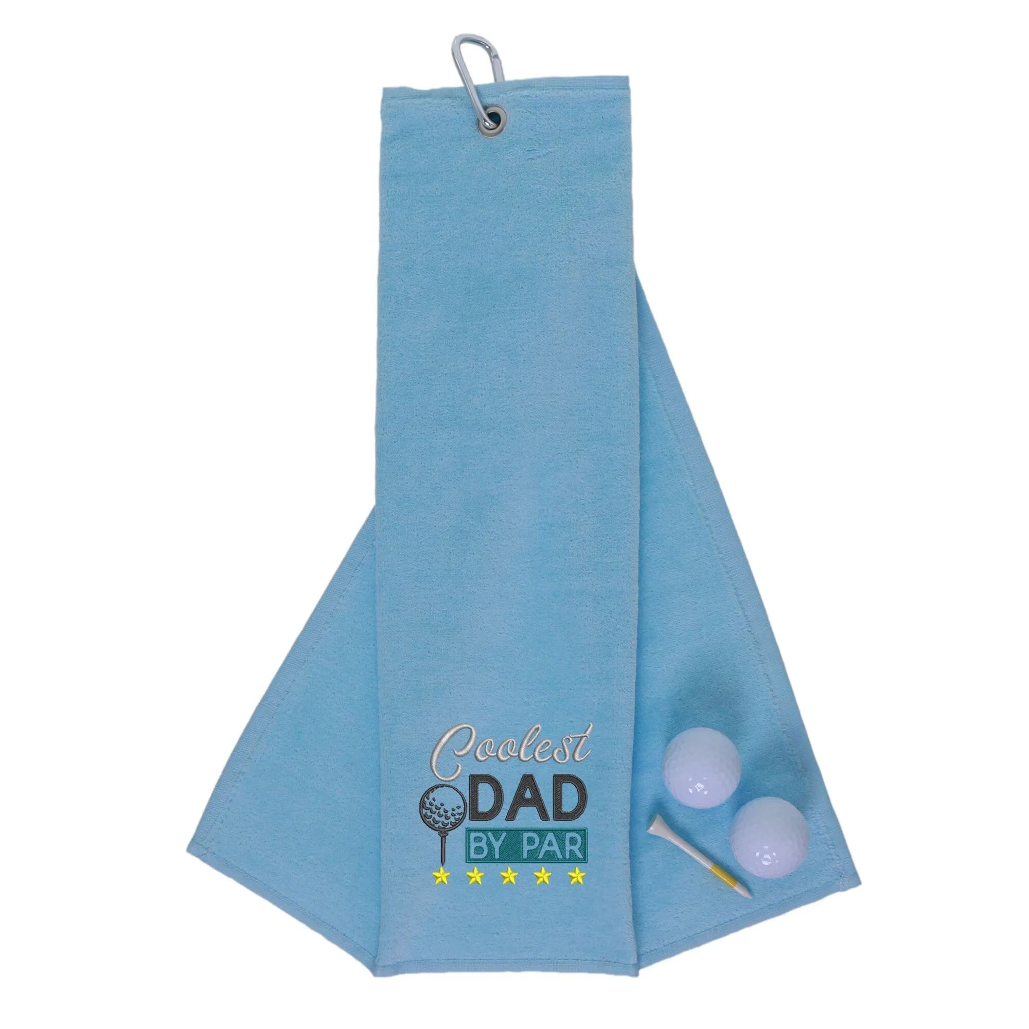 Coolest Dad By Par Novelty Golf Towel