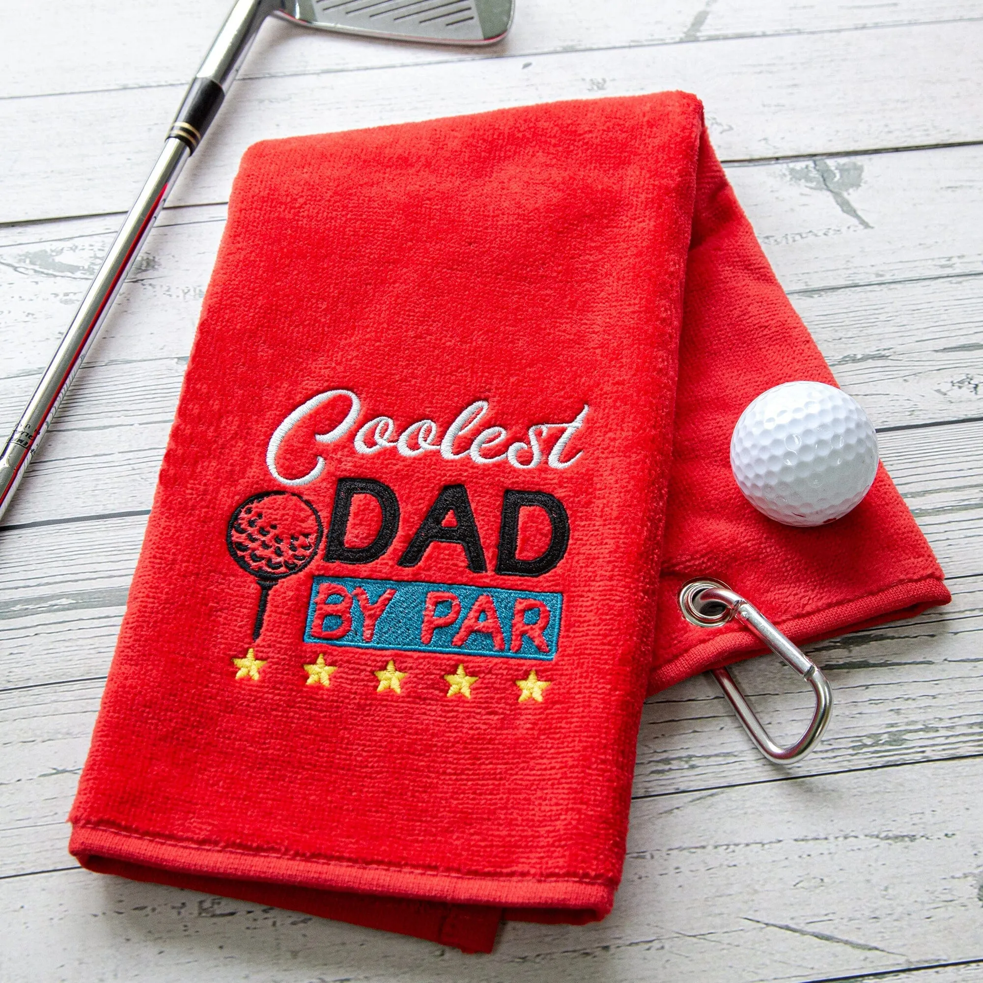 Coolest Dad By Par Novelty Golf Towel