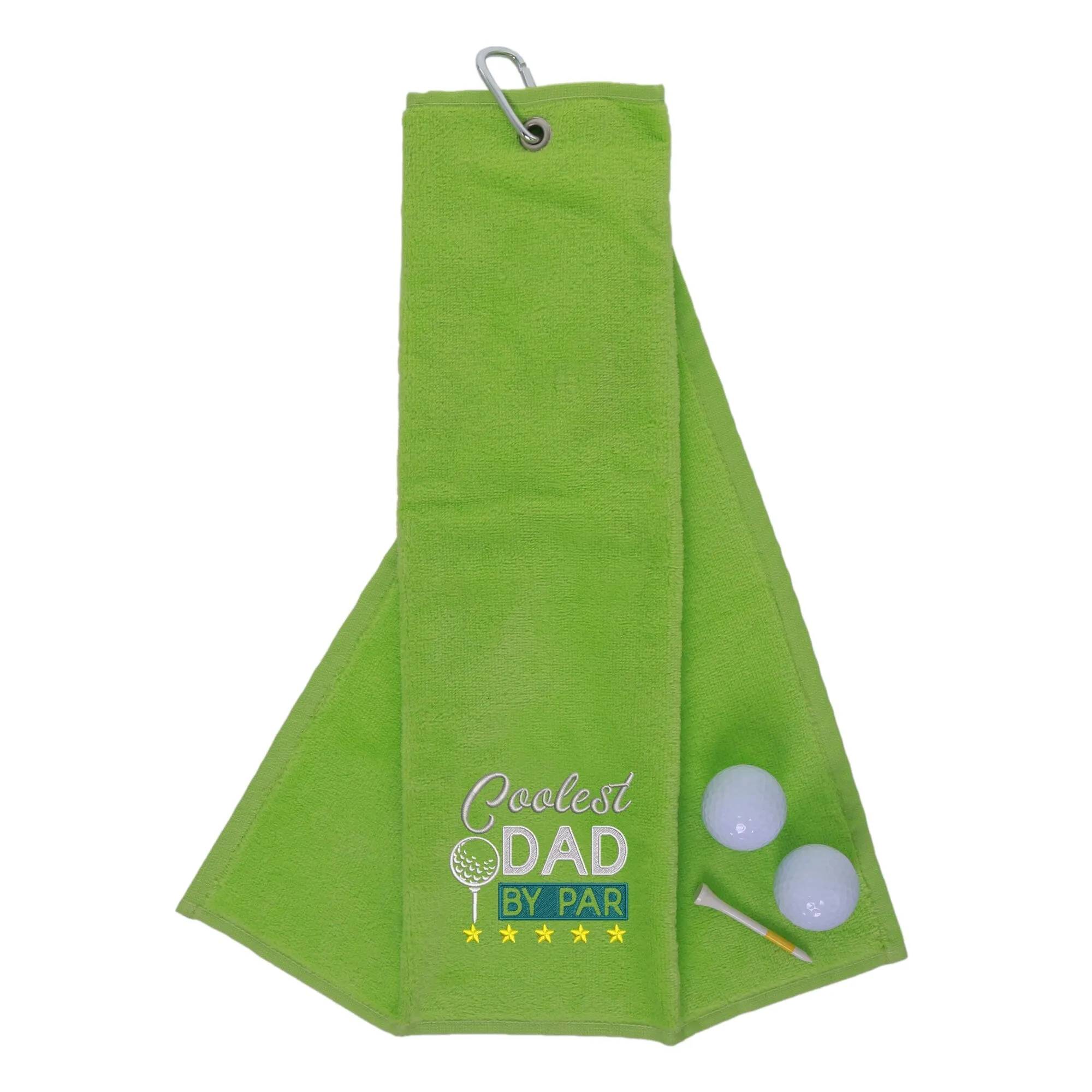 Coolest Dad By Par Novelty Golf Towel