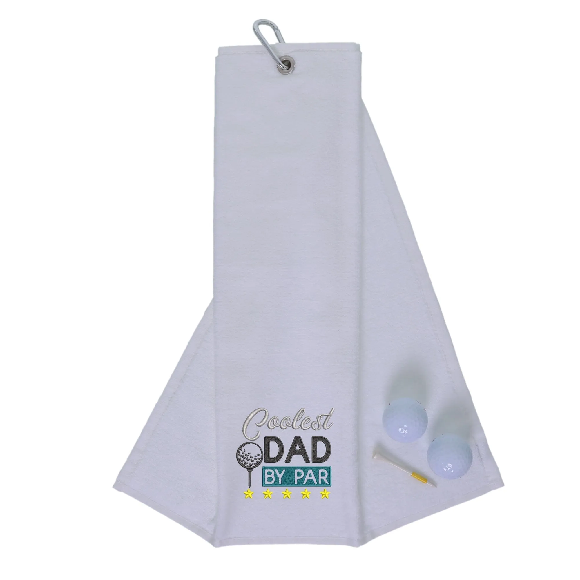 Coolest Dad By Par Novelty Golf Towel