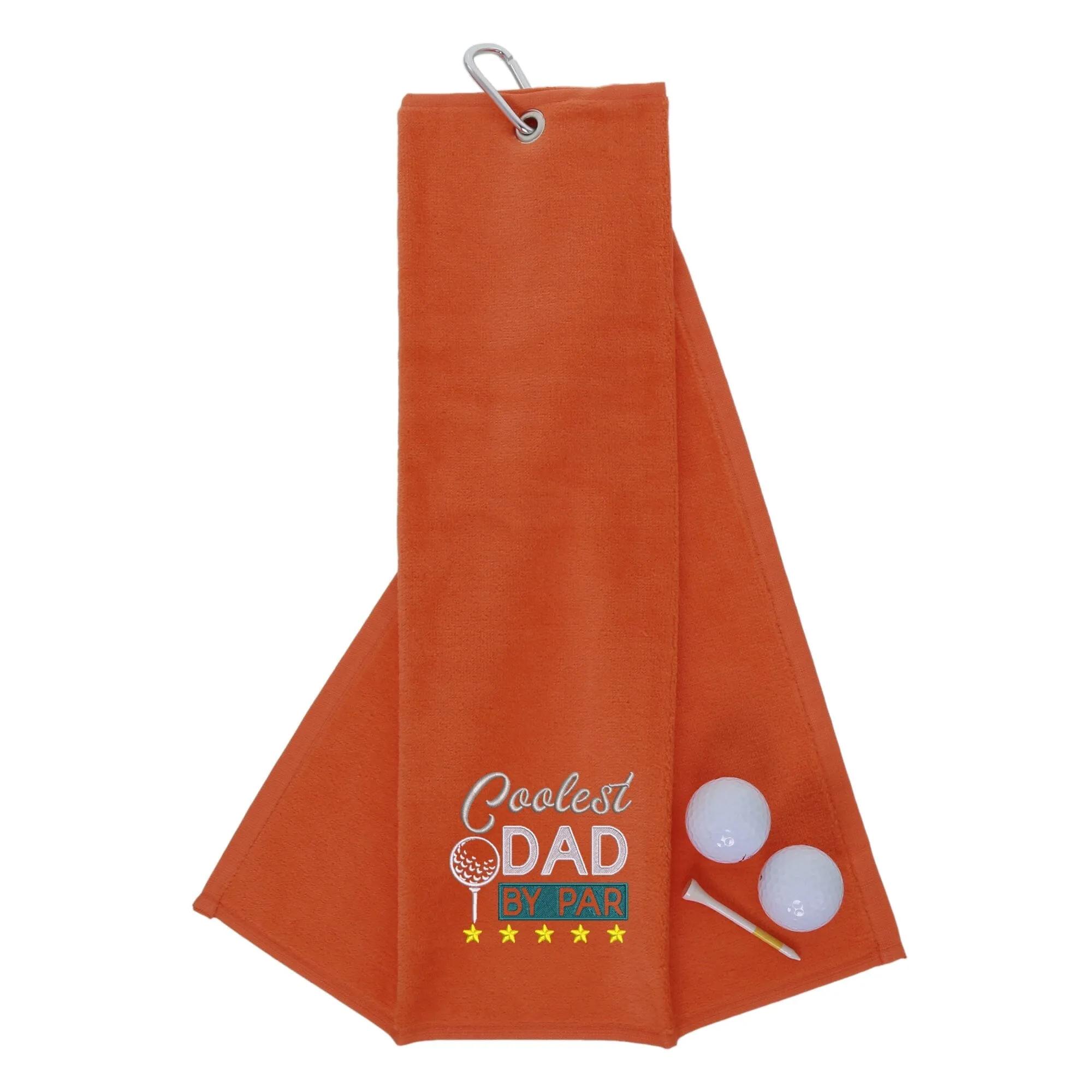 Coolest Dad By Par Novelty Golf Towel