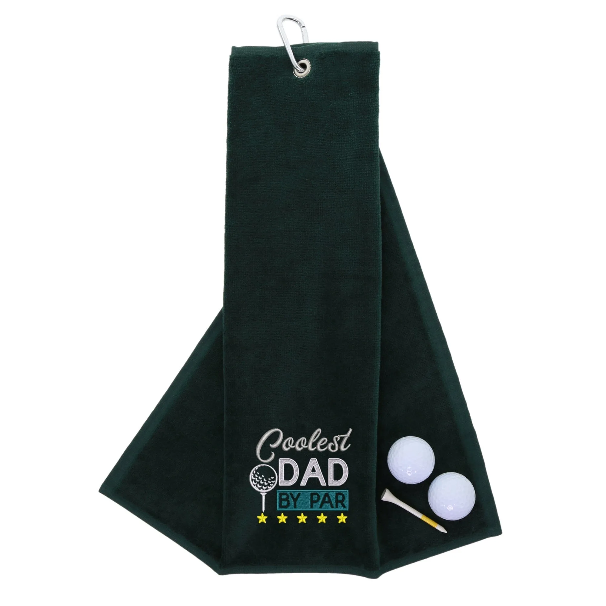 Coolest Dad By Par Novelty Golf Towel