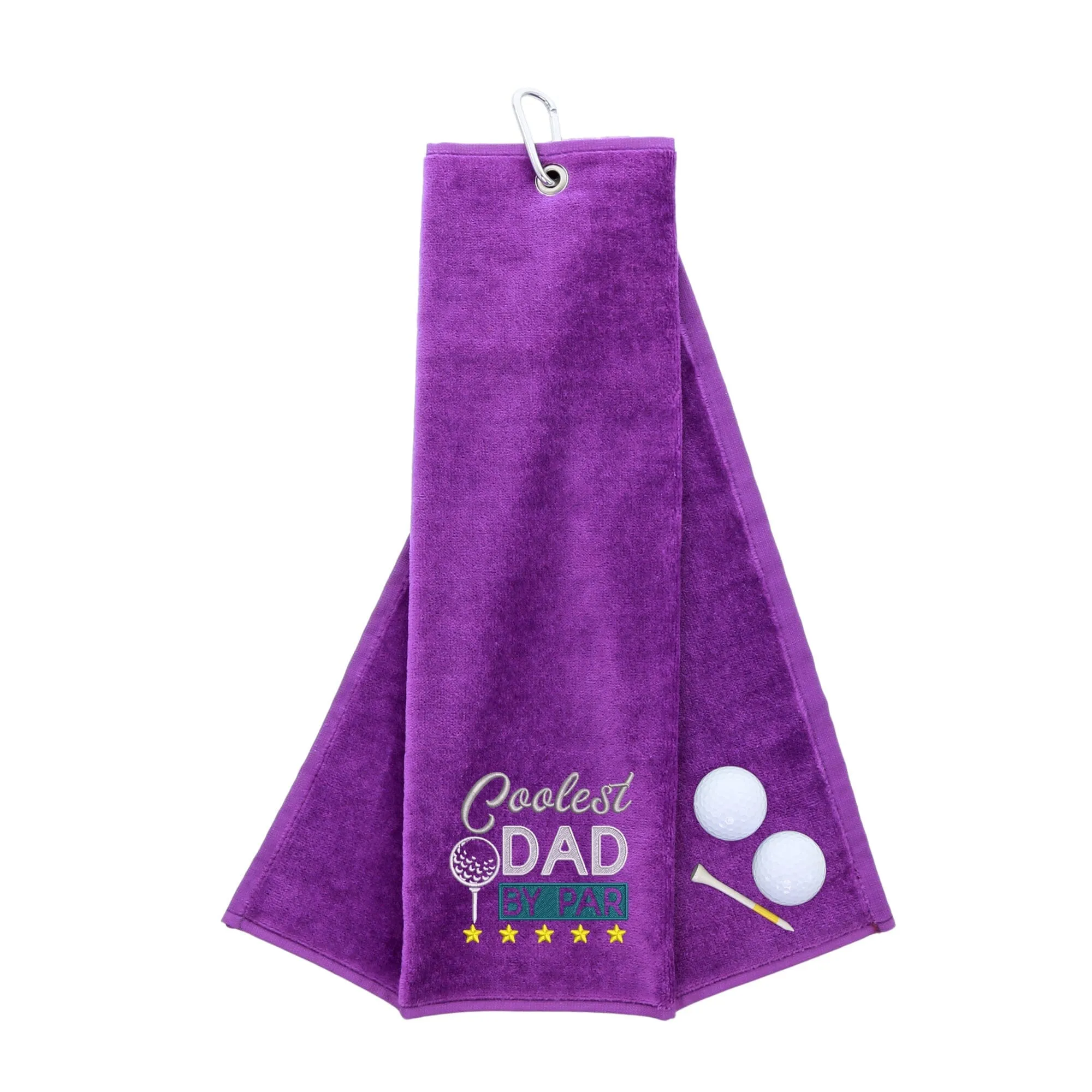 Coolest Dad By Par Novelty Golf Towel