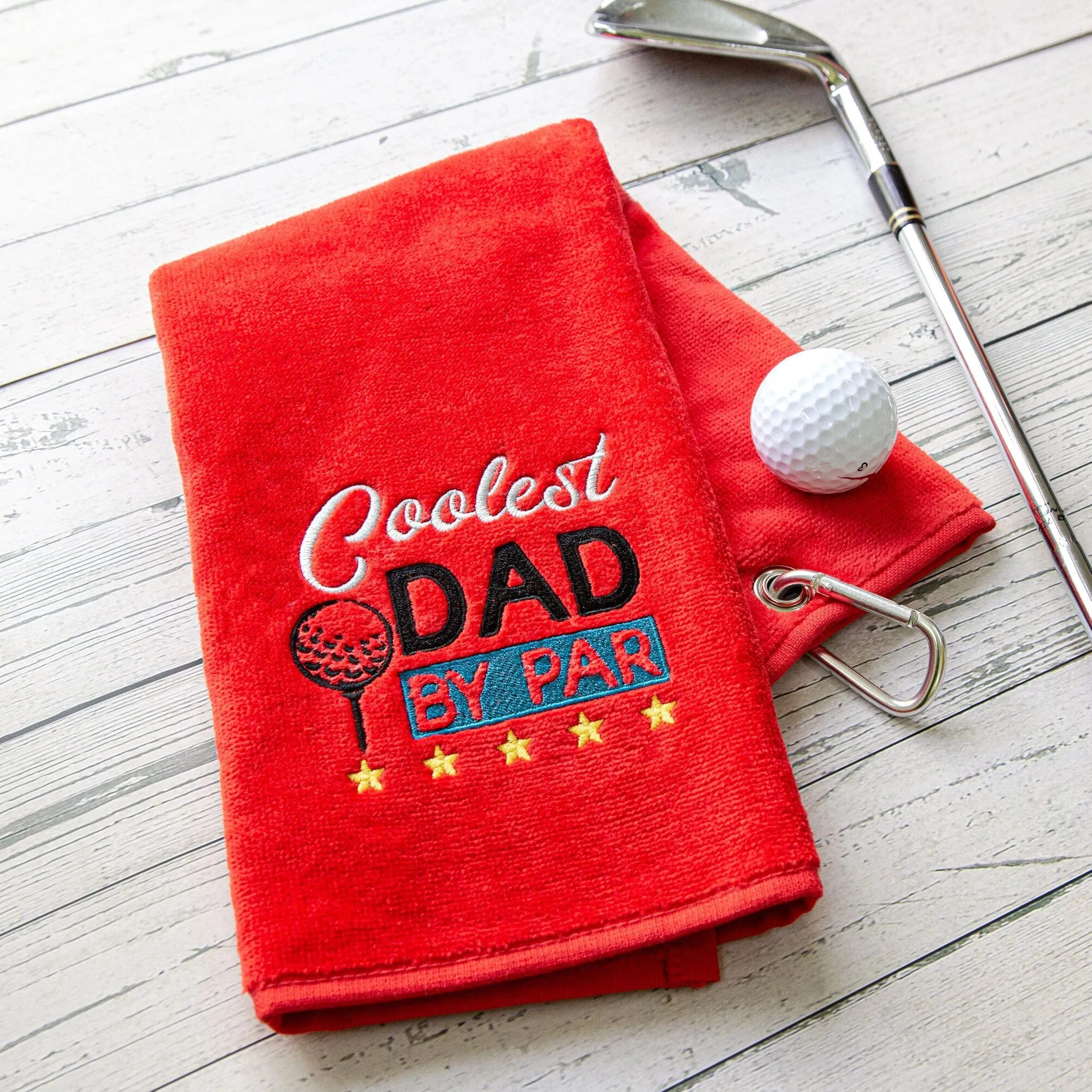 Coolest Dad By Par Novelty Golf Towel