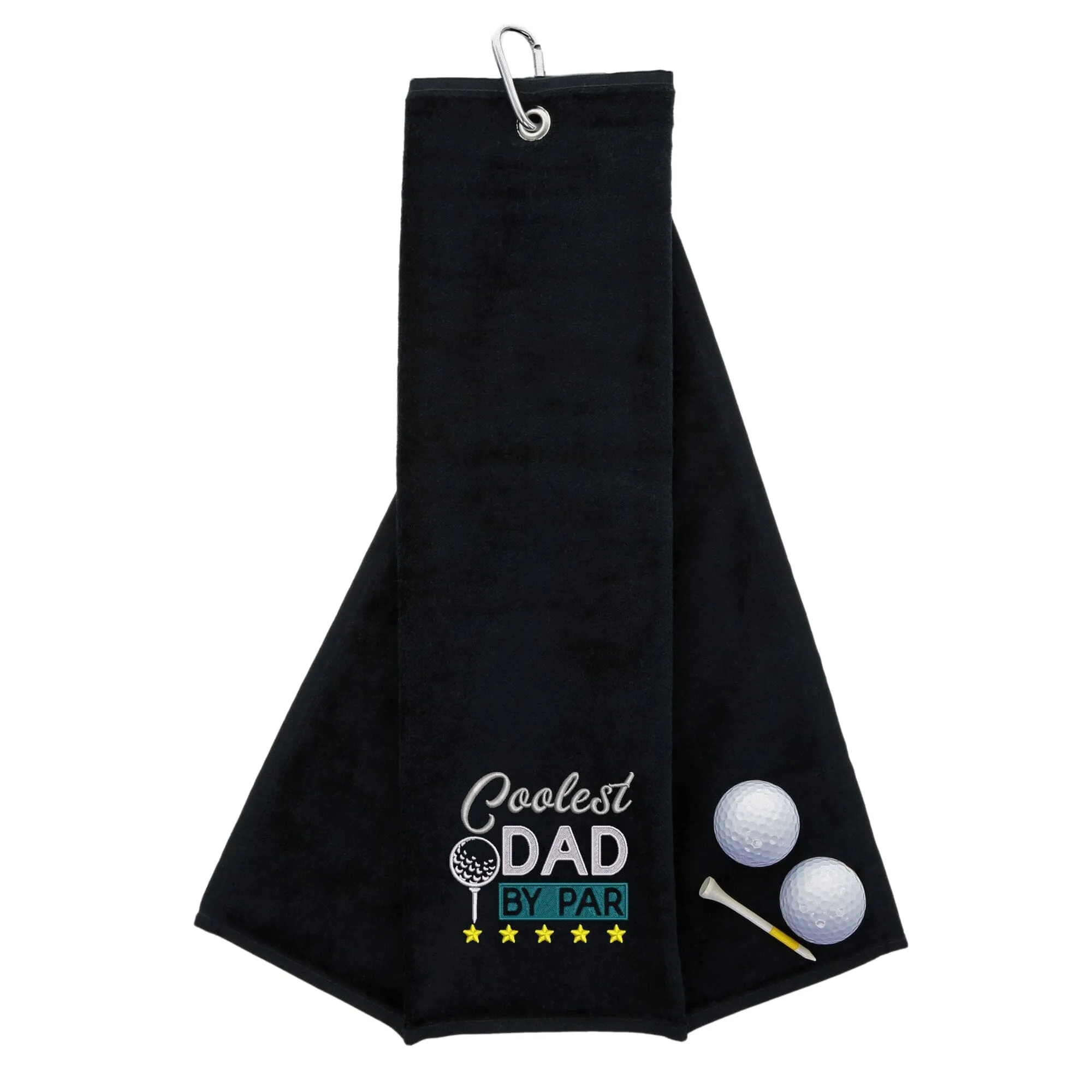 Coolest Dad By Par Novelty Golf Towel