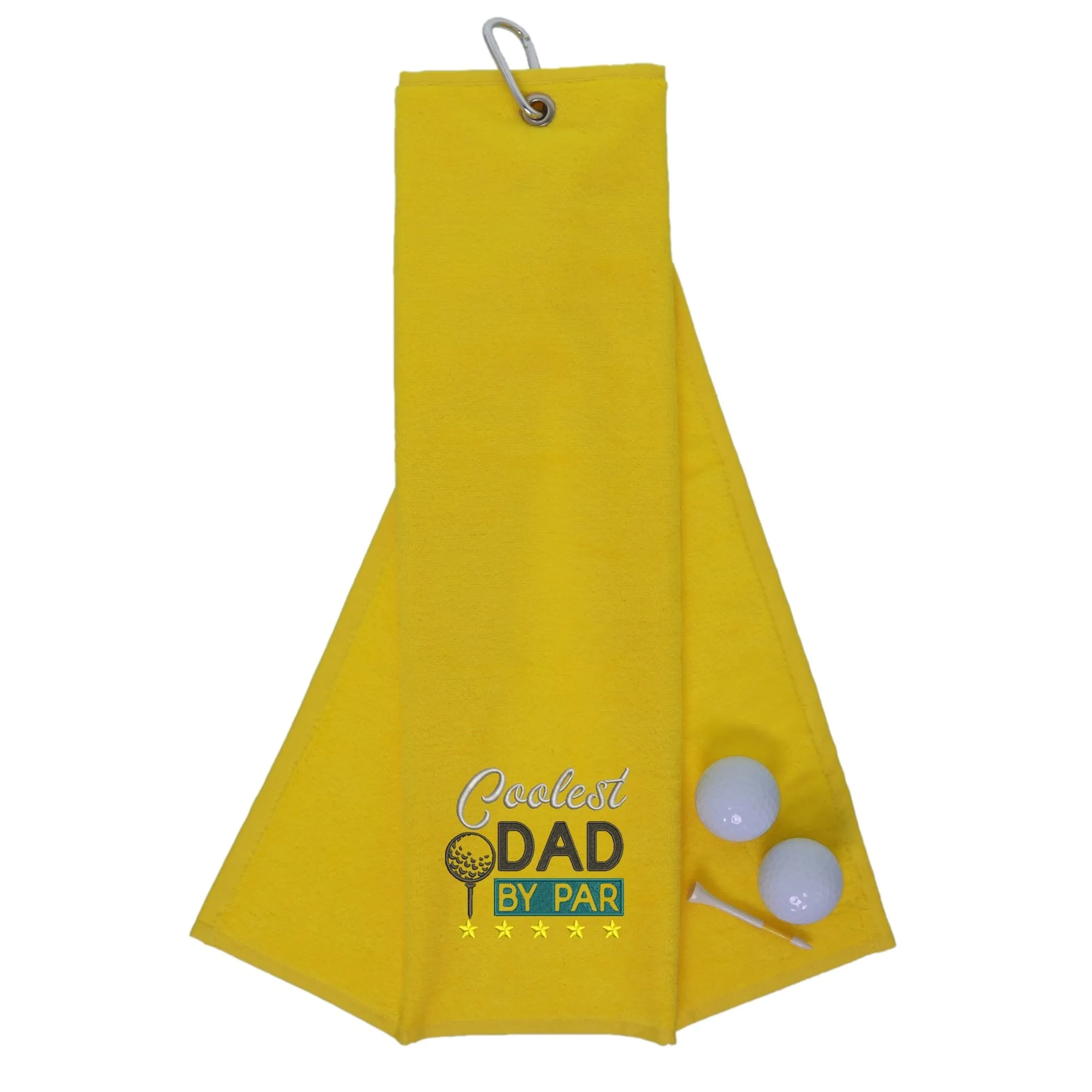 Coolest Dad By Par Novelty Golf Towel