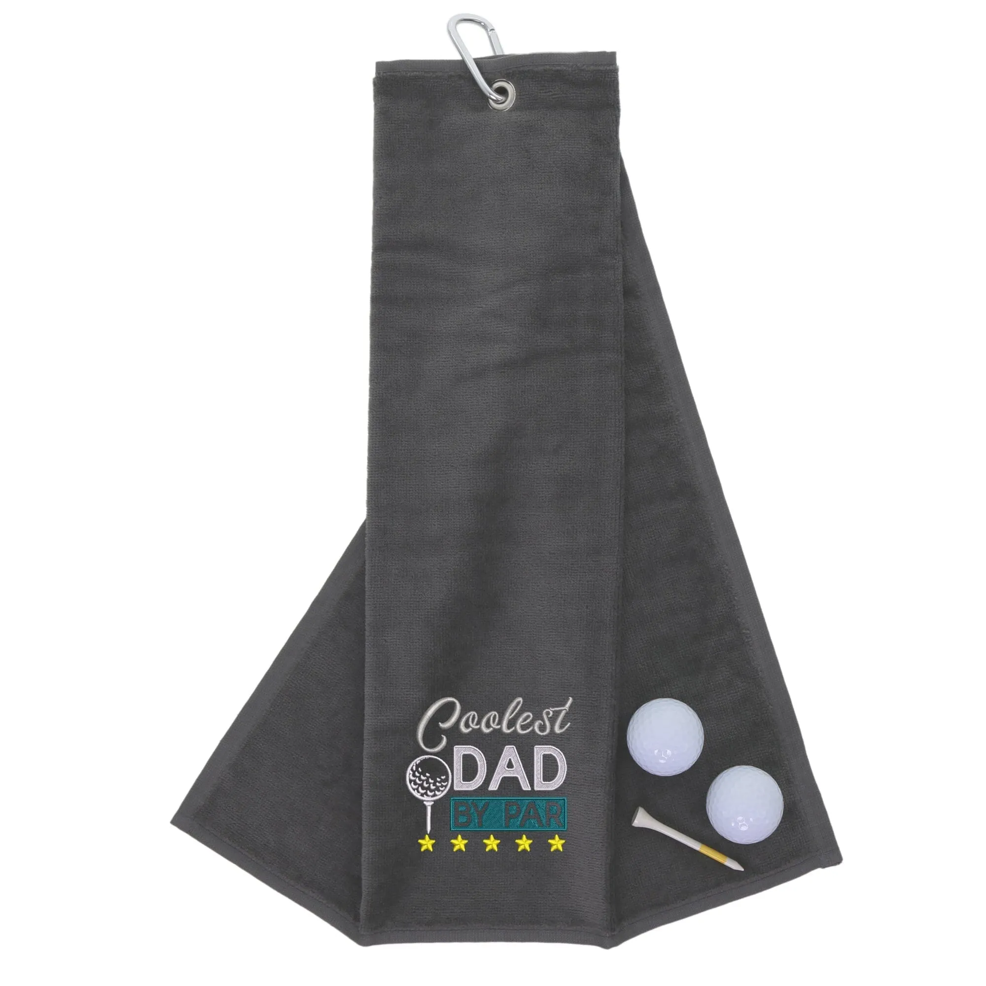 Coolest Dad By Par Novelty Golf Towel