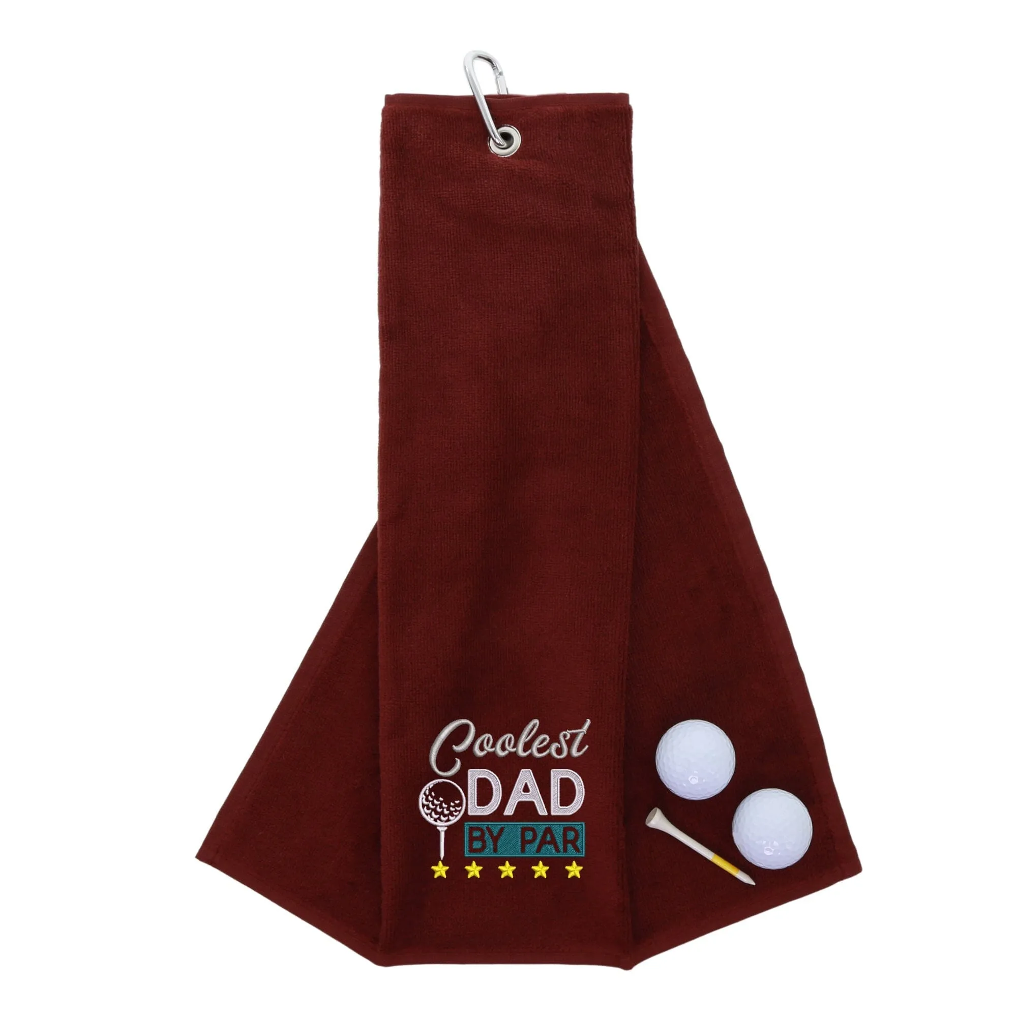 Coolest Dad By Par Novelty Golf Towel
