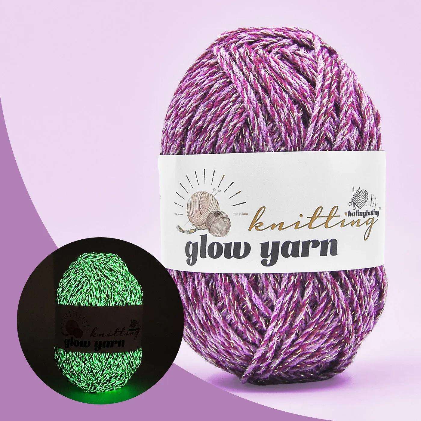 Glow in the Dark Rainbow Twist Yarn for Crochet(6 colors)