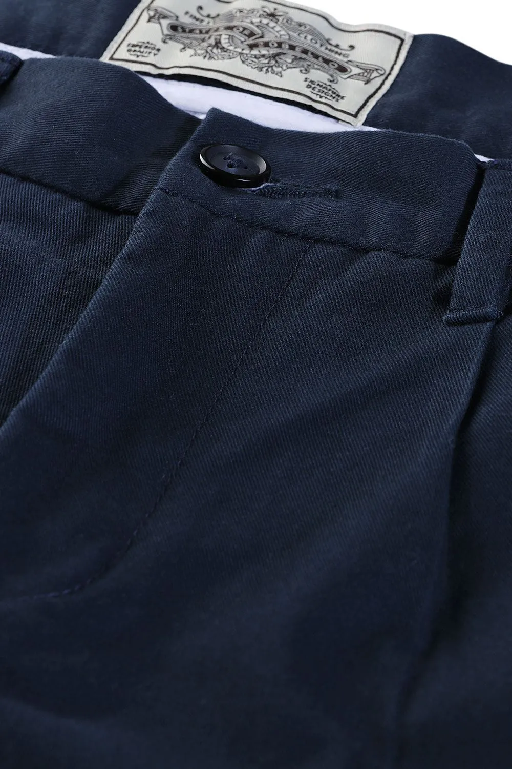 Twill Navy Chino Shorts